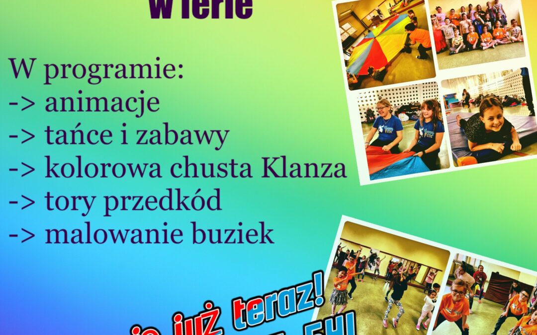 Bezpłatne warsztaty taneczno- animacyjne z Happy fiit ferie 2025